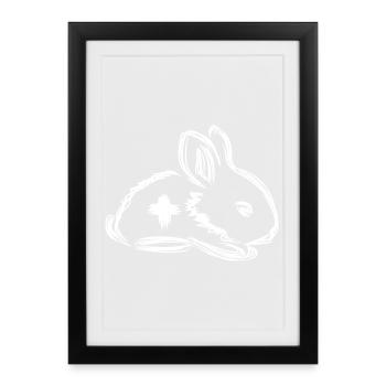 Veterinarian Rabbit - Framed poster (27 × 37 cm) - black - Front