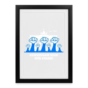 Together we are strong - Framed poster (27 × 37 cm) - black - Front