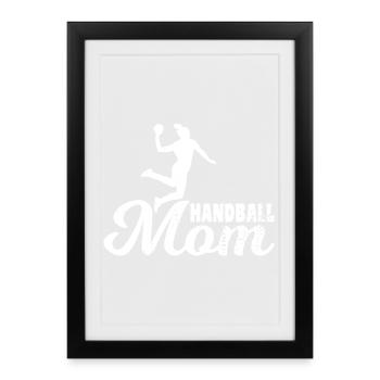 Handball Mom - Framed poster (27 × 37 cm) - black - Front