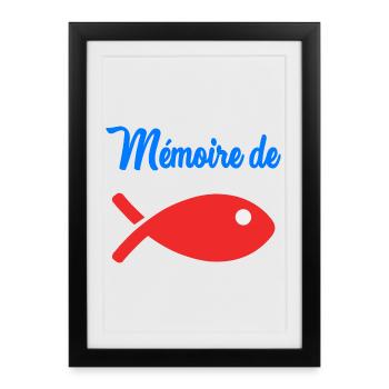 FISH. MEMORY. HUMOR - Framed poster (27 × 37 cm) - black - Front