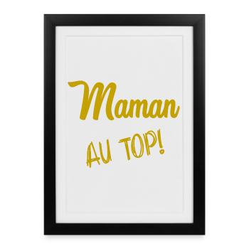 FÊTE DES MÈRES. BONNE FÊTE MAMAN - Affiche encadrée (27 × 37 cm) - noir - Devant