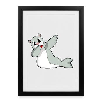 Danse hip-hop Seal - Affiche encadrée (27 × 37 cm) - noir - Devant