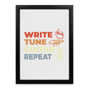 Guitarist Quote - Framed poster (27 × 37 cm) - black - Front
