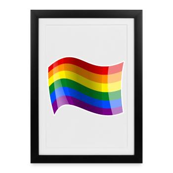 Scintillement d’énergie des ondes arc-en-ciel - Affiche encadrée (27 × 37 cm) - noir - Devant