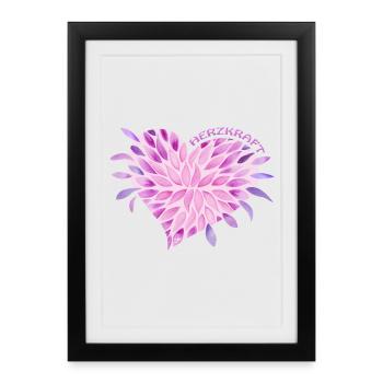 Soul Blossoms Heart Power - Sonja Ariel von Staden - Framed poster (27 × 37 cm) - black - Front