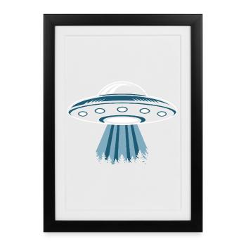 Amateur d’OVNI - Affiche encadrée (27 × 37 cm) - noir - Devant