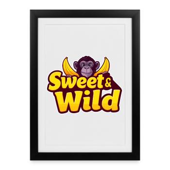 Süß und Wild - Gerahmtes Poster (27 × 37 cm) - Schwarz - Vorne