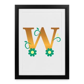 W - Affiche encadrée (27 × 37 cm) - noir - Devant