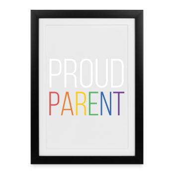 LGBTQ Pride Month - Proud Parent - Framed poster (27 × 37 cm) - black - Front
