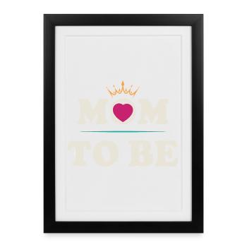 Design expressif pour maman fière - Affiche encadrée (27 × 37 cm) - noir - Devant