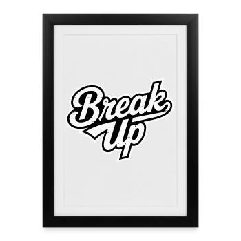 Conception typographique audacieuse de rupture urbaine - Affiche encadrée (27 × 37 cm) - noir - Devant