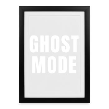 Ghost Mode Focus Power Mindset Success Growth - Framed poster (27 × 37 cm) - black - Front