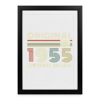 Original 1955 Vintage Retro Birthday Gift - Framed poster (27 × 37 cm) - black - Front