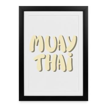 Muay thaï - Affiche encadrée (27 × 37 cm) - noir - Devant