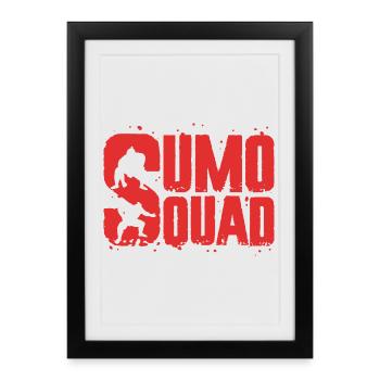 Lutteurs de sumo Sumo Wrestling Nagoya Sumo Squad - Affiche encadrée (27 × 37 cm) - noir - Devant