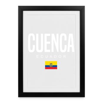 Cuenca Équateur Équatoriens - Affiche encadrée (27 × 37 cm) - noir - Devant