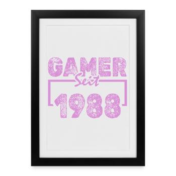 1988 - Framed poster (27 × 37 cm) - black - Front