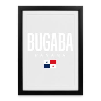 Bugaba Panama Panaméen - Affiche encadrée (27 × 37 cm) - noir - Devant