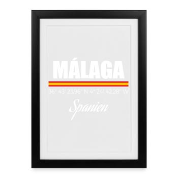 Malaga - Framed poster (27 × 37 cm) - black - Front