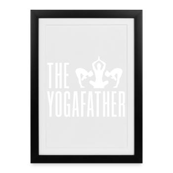 Amateurs de Pilates Le Yogafather Pilates - Affiche encadrée (27 × 37 cm) - noir - Devant