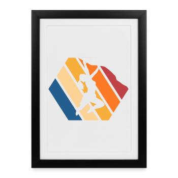 Dynamic Street Dance Silhouette - Framed poster (27 × 37 cm) - black - Front