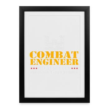Même l’infanterie a besoin de héros - Affiche encadrée (27 × 37 cm) - noir - Devant