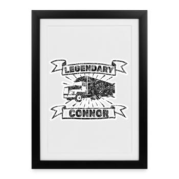 Legendary Connor Truck Emblem - Framed poster (27 × 37 cm) - black - Front