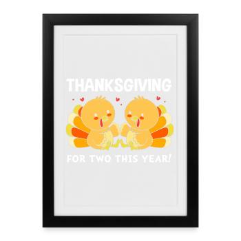 Thanksgiving Gender Reveal Future Maman - Affiche encadrée (27 × 37 cm) - noir - Devant