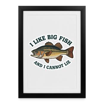Big Fish dit que j’aime Big Fish - Affiche encadrée (27 × 37 cm) - noir - Devant