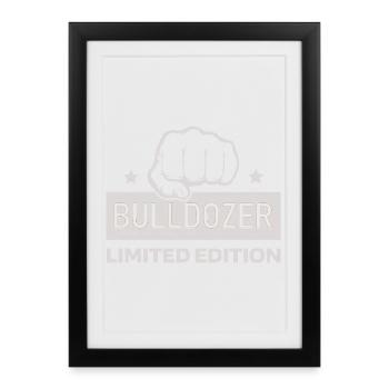 Bulldozer Faust Kraft Design – Bulldozer Limited - Affiche encadrée (27 × 37 cm) - noir - Devant