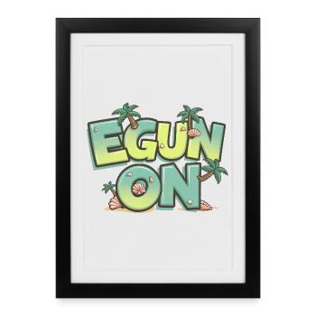 Egun On Basque Country Hello Basque Identity - Framed poster (27 × 37 cm) - black - Front