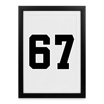 67 Minimalist Trend Design - Framed poster (27 × 37 cm) - black - Front