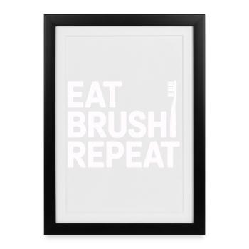 Dentist Practice Oral Health Design - Framed poster (27 × 37 cm) - black - Front