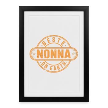 Best Nonna Italian Gift Grandma - Framed poster (27 × 37 cm) - black - Front