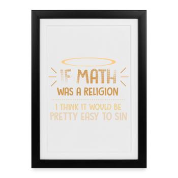 Math Nerd Students University Professor Mathematics - Framed poster (27 × 37 cm) - black - Front