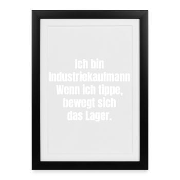Industrial clerk Humor Warehouse logistics - Framed poster (27 × 37 cm) - black - Front