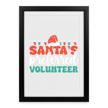 Volunteer Appreciation Preferred Volunteer - Framed poster (27 × 37 cm) - black - Front