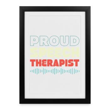 Speech therapist, speech therapist, speech therapy - Framed poster (27 × 37 cm) - black - Front
