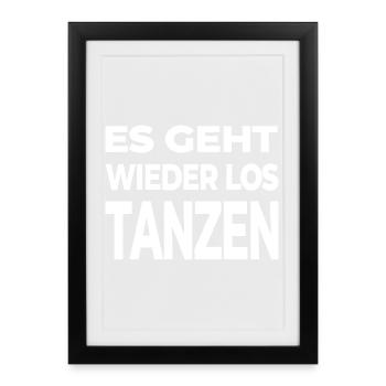 Danser - Affiche encadrée (27 × 37 cm) - noir - Devant