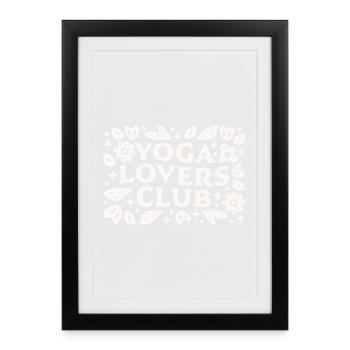 Club d’amateurs de yoga amis yogis drôles qui s’assemblent - Affiche encadrée (27 × 37 cm) - noir - Devant