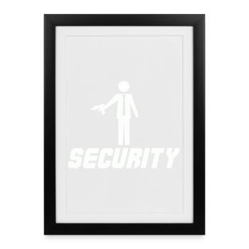 Sécurité armée - Affiche encadrée (27 × 37 cm) - noir - Devant