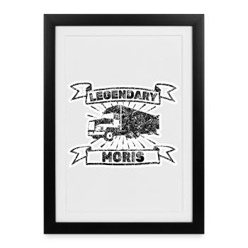 First name Moris - Framed poster (27 × 37 cm) - black - Front