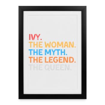 Ivy La Femme Le Mythe La Légende La Reine - Affiche encadrée (27 × 37 cm) - noir - Devant