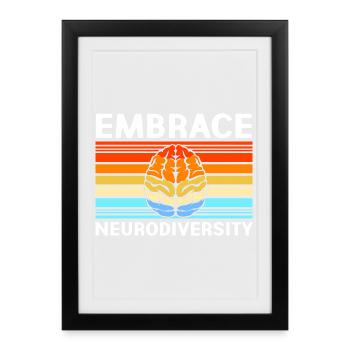Autism, Autistic, ADHD, Asperger's, Neurodiversity - Framed poster (27 × 37 cm) - black - Front