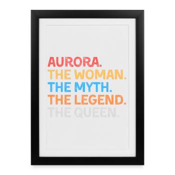 Aurora La Femme Le Mythe La Légende La Reine - Affiche encadrée (27 × 37 cm) - noir - Devant