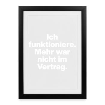 I WORK? RARE! WORK, JOB, NO DESIRE - Framed poster (27 × 37 cm) - black - Front