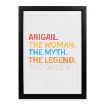 Abigail La Femme Le Mythe La Légende La Reine - Affiche encadrée (27 × 37 cm) - noir - Devant