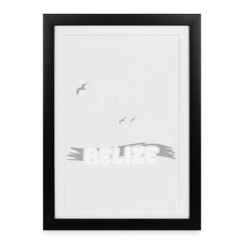 Belize Beach - Framed poster (27 × 37 cm) - black - Front