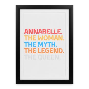 Annabelle La Femme Le Mythe La Légende La Reine - Affiche encadrée (27 × 37 cm) - noir - Devant