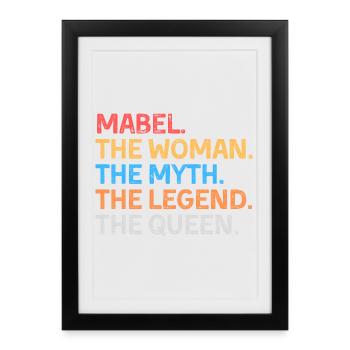 Mabel La Femme Le Mythe La Légende La Reine - Affiche encadrée (27 × 37 cm) - noir - Devant